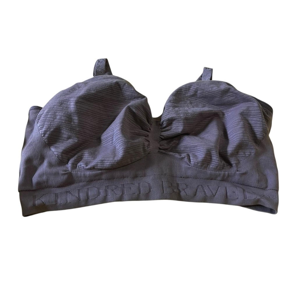 Kindred bravely gray nursing bra bralette Large L